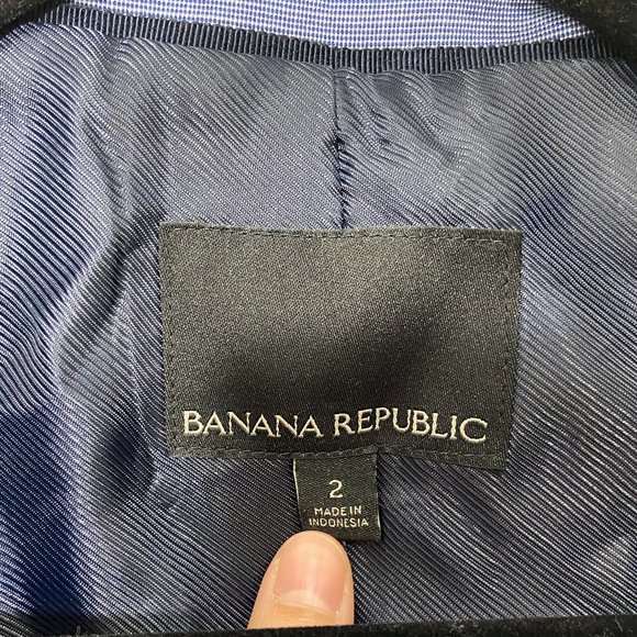 NWT Banana Republic Blue One Button Blazer - Picture 3 of 3